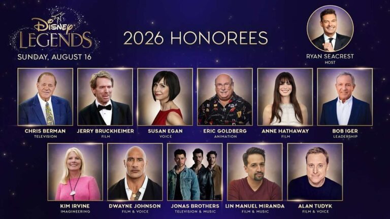 Anne Hathaway, Jonas Brothers e The Rock viram lendas da Disney na D23