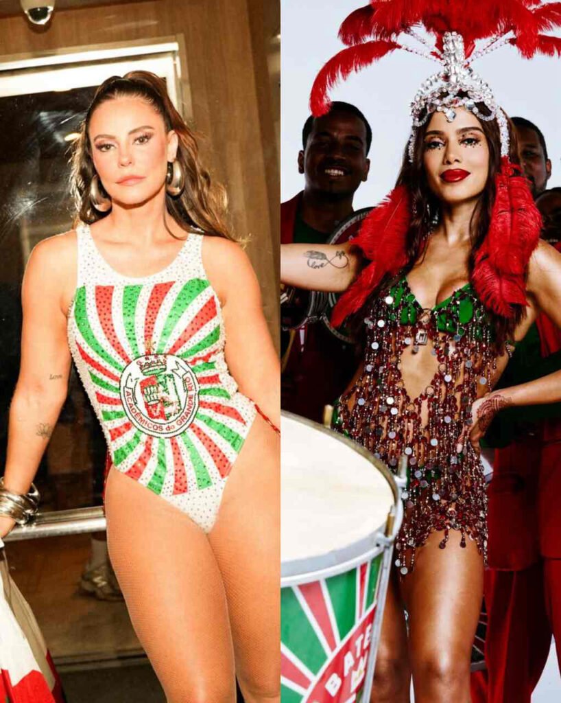 Paolla Oliveira e Anitta juntas antes da cantora assumir a Grande Rio